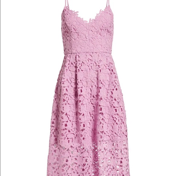 Astr the label lace midi dress in pink Astr the label lace midi dress in pink